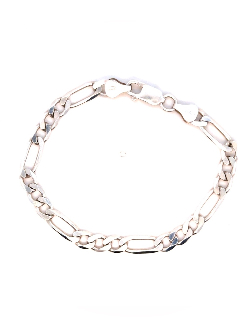 Sterling Silver Figaro Link Bracelet (6mm)‎